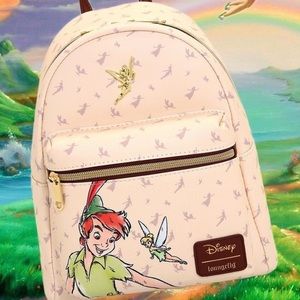 NWT Disney Peter Pan Tinker Bell Sketch Loungefly Mini Backpack
